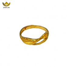 招金 永结同心足金黄金戒指 Au999 3.87克	