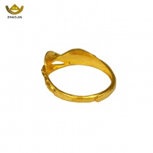 招金 永结同心足金黄金戒指 Au999 3.87克	