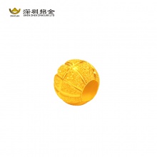 招金 足金黄金转运珠