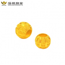 招金 足金黄金转运珠