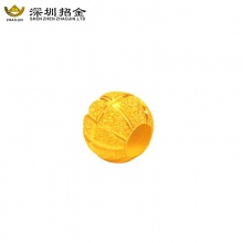 招金 足金黄金转运珠