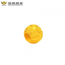 招金 足金黄金转运珠