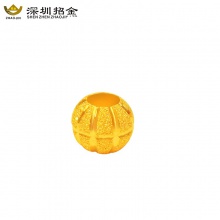 招金 足金黄金转运珠