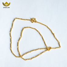 招金 温婉竹节足金黄金项链 Au999 6.80克重